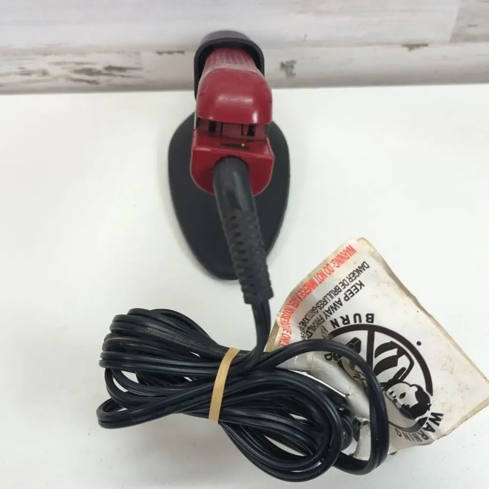 Style house 1656736 Black/Red‎ Professional Hair Styling Flat Iron 1.25" W/Base - Picture 9 of 9